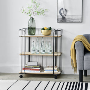 Keukentrolley met 3 planken 79x70x31 cm - verschillende kleuren