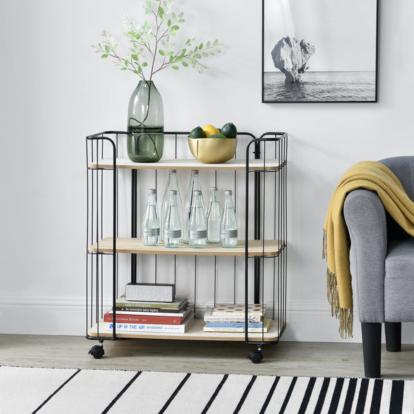 Keukentrolley met 3 planken 79x70x31 cm - verschillende kleuren