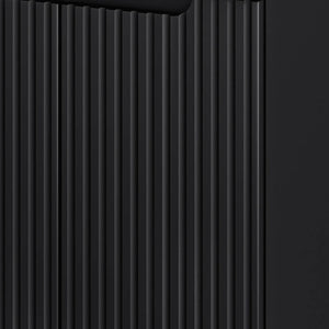 Meuble bas de salle de bain NEWPORT rainuré noir [en.casa]