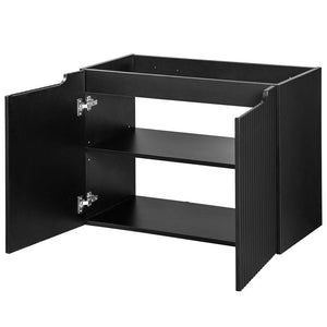 Wastafelonderkast met wastafel Newport Black [en.casa]