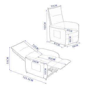 Fauteuil relax électrique Savukoski 102 x 58 x 81 cm [en.casa]