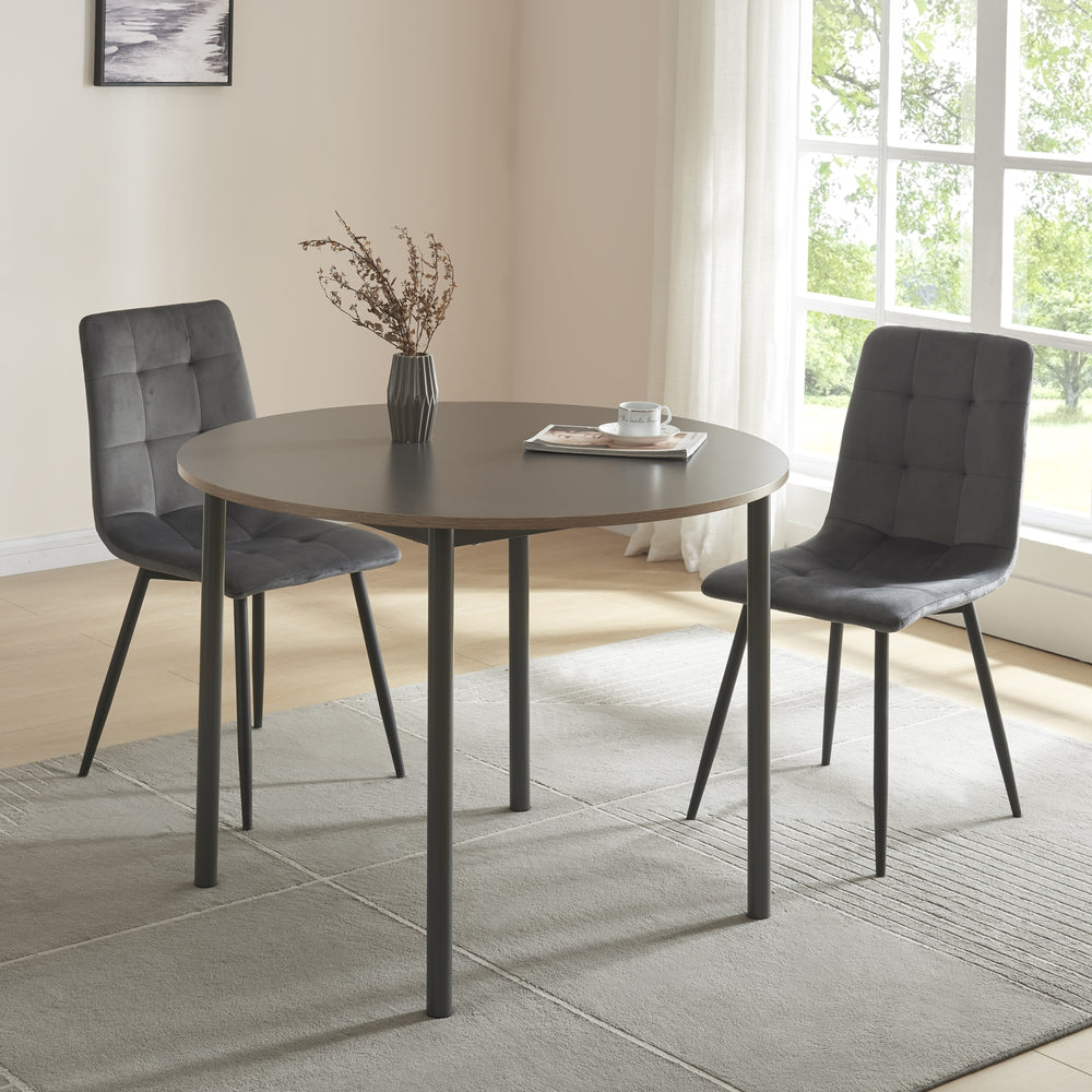 Table à manger Lindesberg gris en différentes tailles [en.casa] - premiumXL