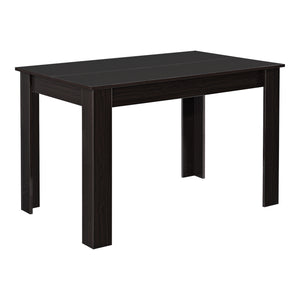 Table de Salle à Manger Skien pour 4 Personnes 117 x 76 x 74 cm Effet Noyer Foncé Brillant [en.casa]
