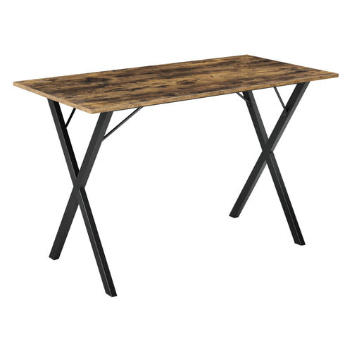 Table de Salle à Manger Arboga 120 x 60 x 75 cm Effet Bois Foncé Noir [en.casa]