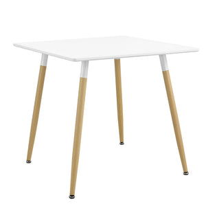 Esstisch Hessen 80x80x74 cm Wit Mat in vierkant en rond en.casa - premiumXL
