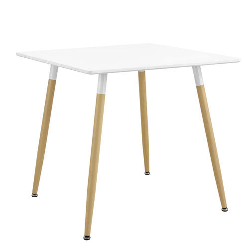 Esstisch Hessen 80x80x74 cm Wit Mat in vierkant en rond en.casa - premiumXL