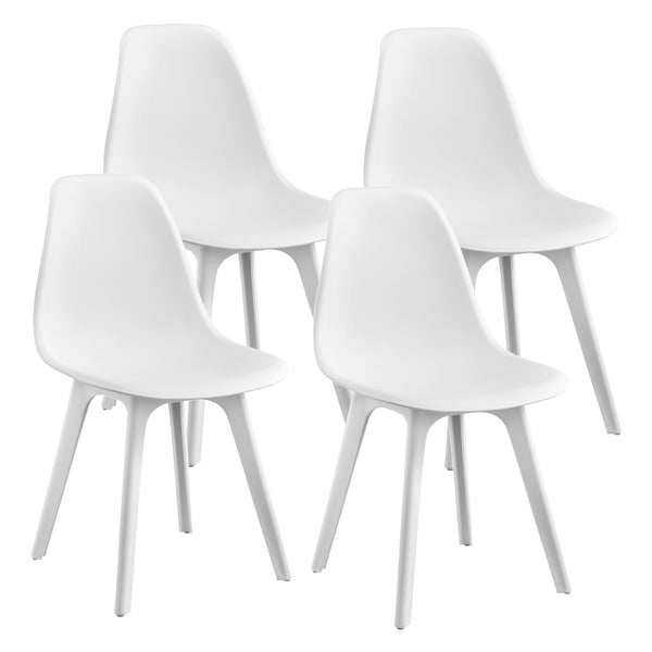 [en.casa] Ensemble de Table à Manger et Chaises Set de Table à Manger et Chaises MDF Placage Acier Revêtu par Poudre Fritté Plastique 120 cm x 60 cm x 75 cm