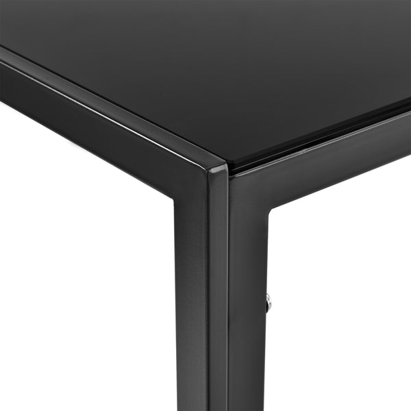 Eetkamerset eethoek Porvoo 5-delig gehard glas tafel met stoelen - verschillende kleuren