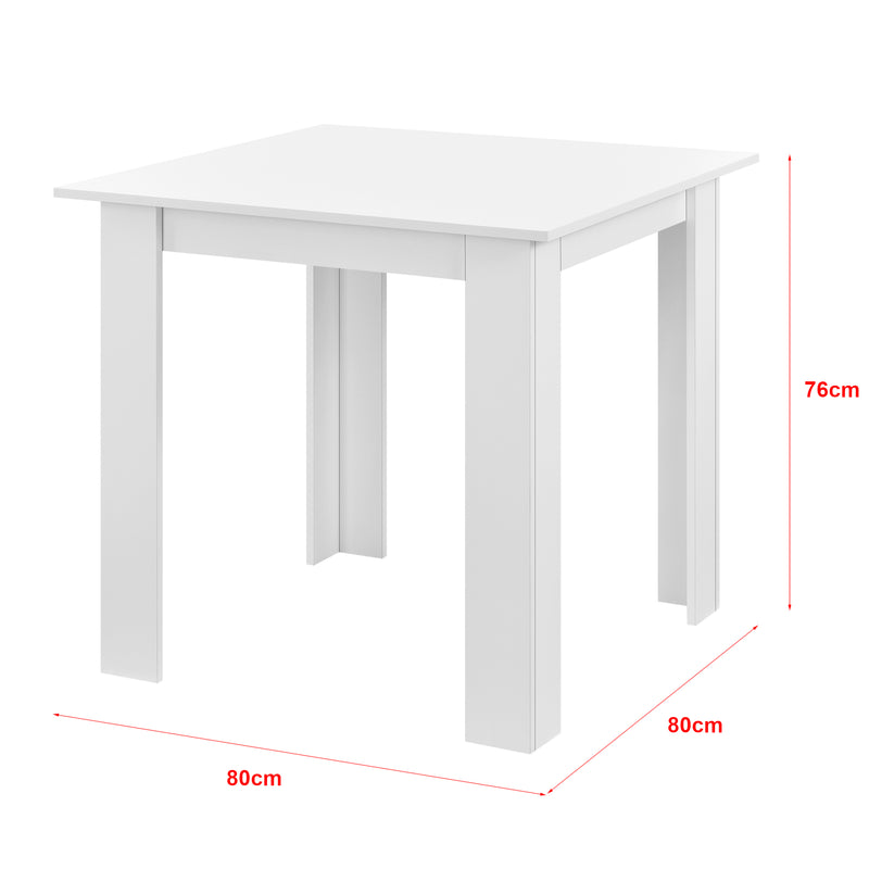 Maatschets Eettafel Algermissen vierkant 80x80x76 cm - 2 varianten