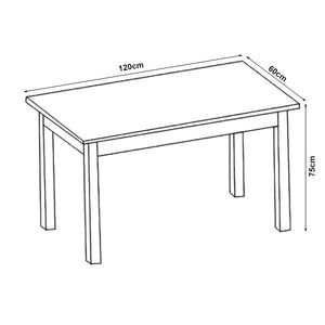 Eettafel Den Haag 120x60x75 cm [en.casa]