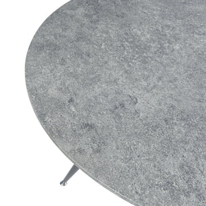 Table de salle à manger Fitjar MDF acier effet béton noir [en.casa]