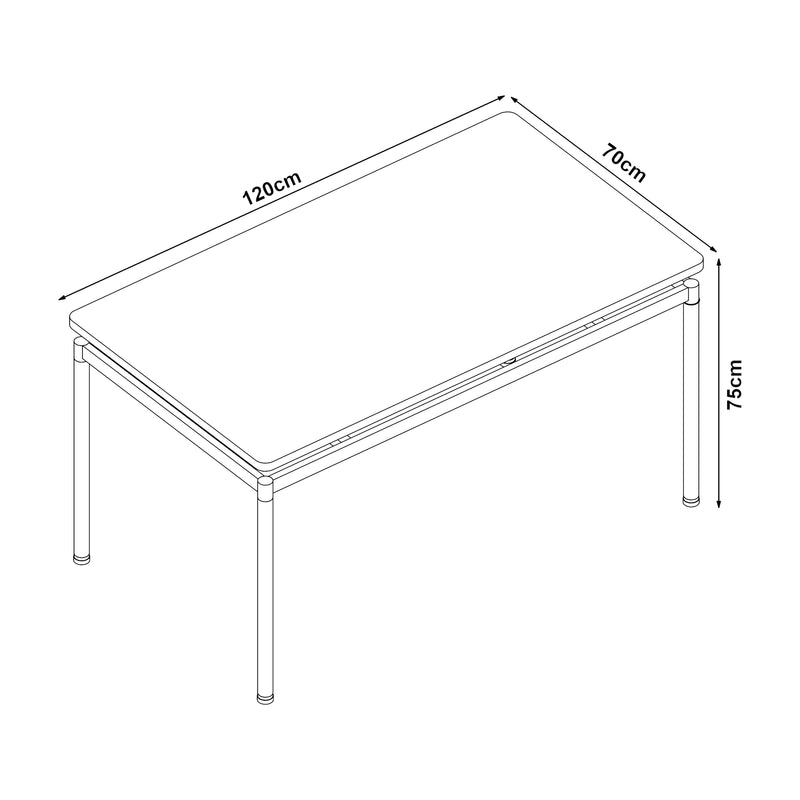 Maatschets [en.casa] Eettafel Hemnes eikenkleurig en zwart - 4 varianten