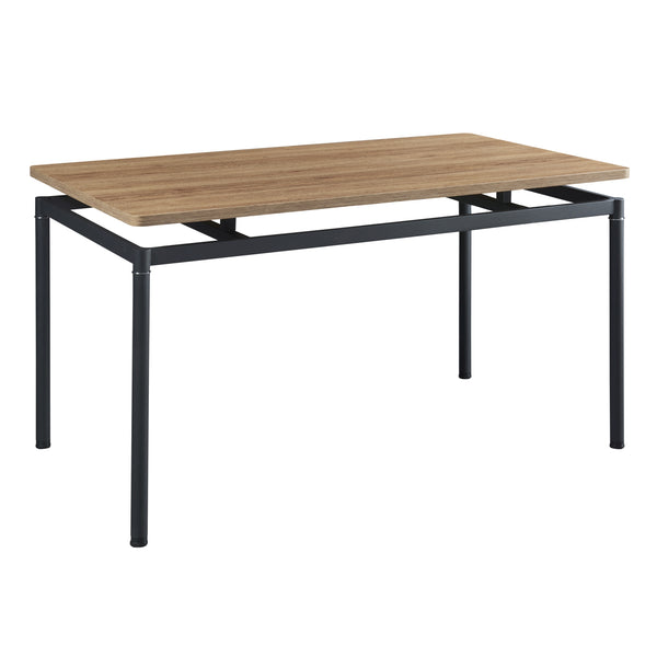 [en.casa] Eettafel Hemnes eikenkleurig en zwart - 4 varianten