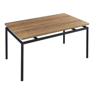 [en.casa] Eettafel Hemnes eikenkleurig en zwart - 4 varianten