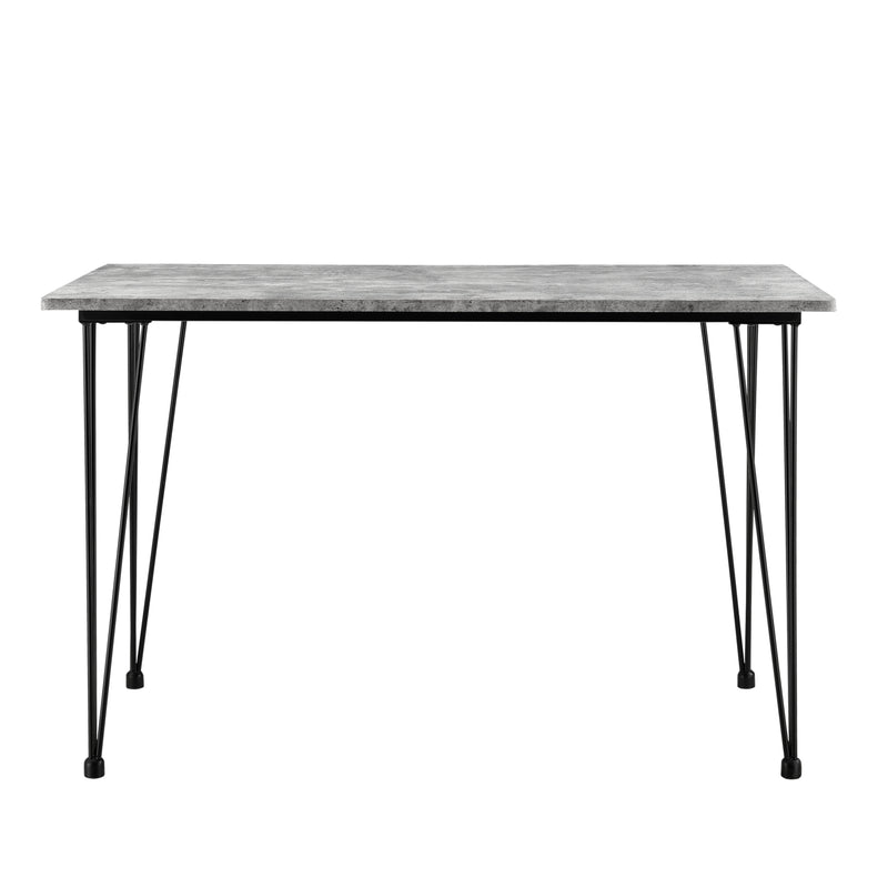 Croquis coté Table de Salle à Manger Kiel pour 4 Personnes Pieds Épingle à Cheveux 120 x 70 x 75 cm [en.casa]