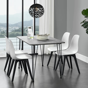 Table de Salle à Manger Kiel pour 4 Personnes Pieds Épingle à Cheveux 120 x 70 x 75 cm [en.casa]