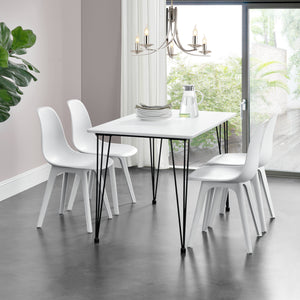 Eettafel Bordeaux 120x70x75 cm MDF en staal - verschillende kleuren