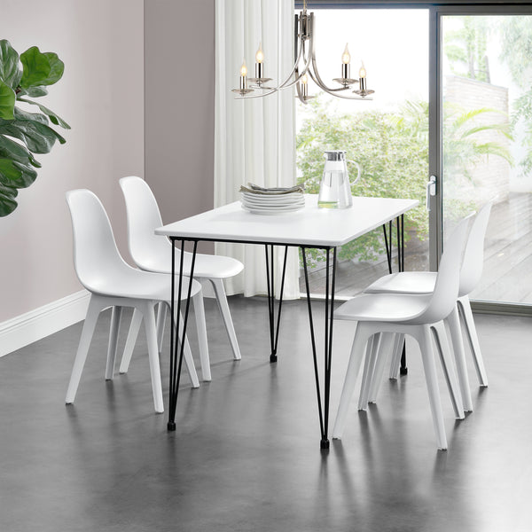 Eettafel Bordeaux 120x70x75 cm MDF en staal - verschillende kleuren