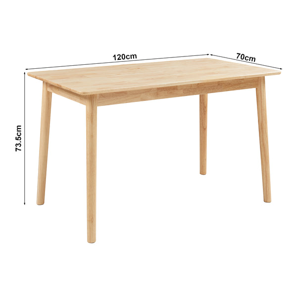 Eettafel Klijori tafel rubberhout [en.casa]