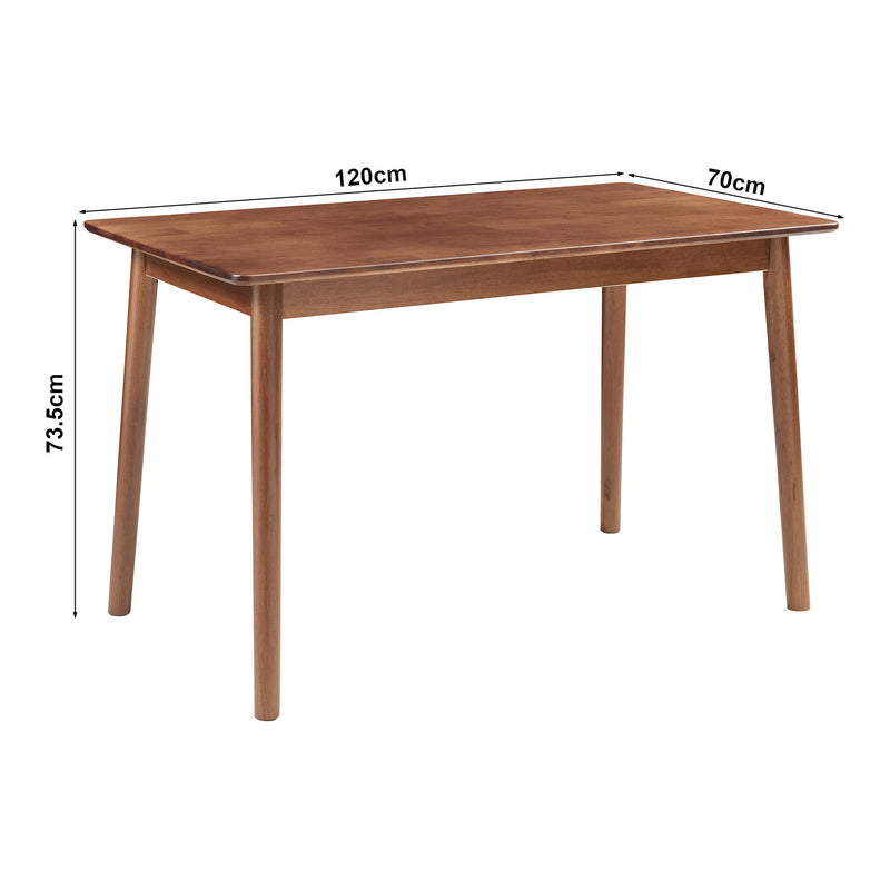 Maatschets Eettafel Klijori tafel rubberhout [en.casa]