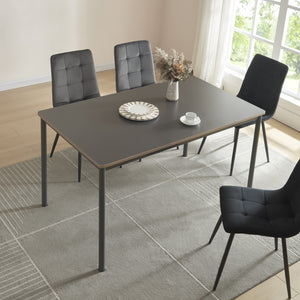 [en.casa] Eettafel Lindesberg grijs eikenkleurig en zwart - 4 varianten