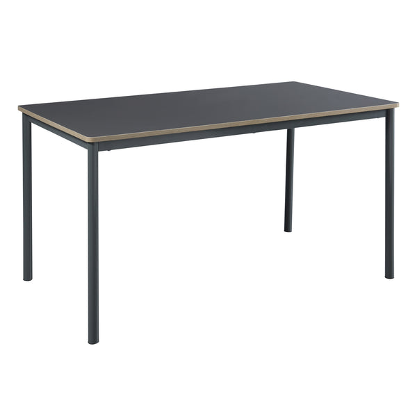 [en.casa] Eettafel Lindesberg grijs eikenkleurig en zwart - 4 varianten