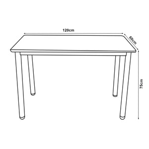 [en.casa] Eettafel Tammela 120x60x75 cm - 4 varianten