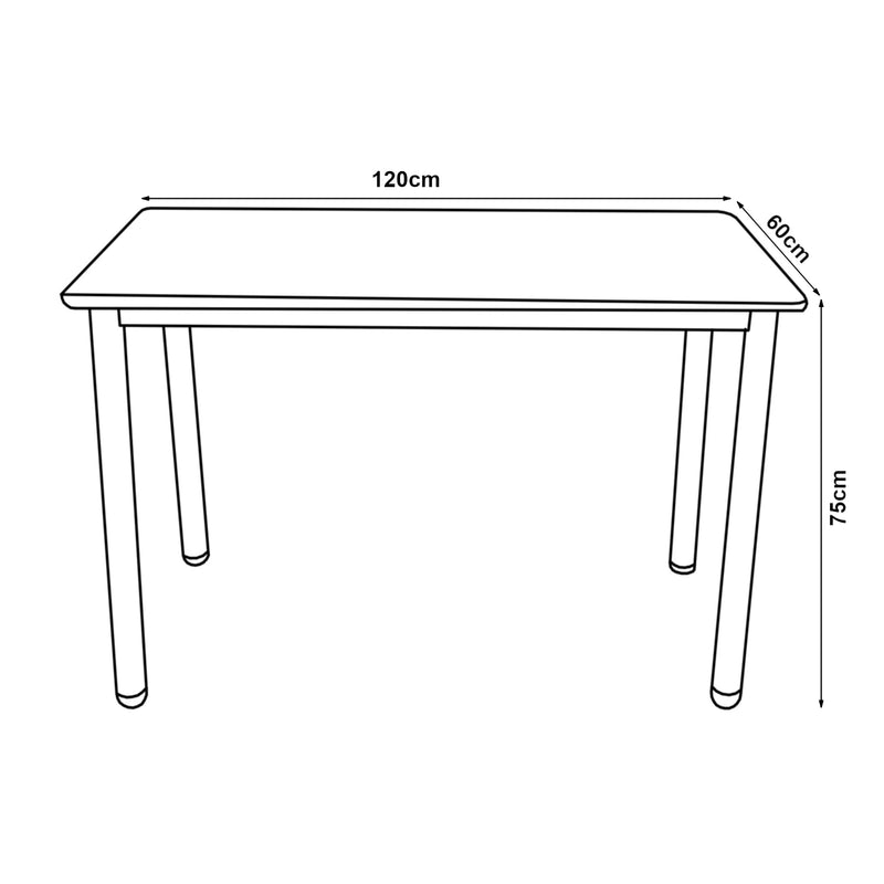 Maatschets [en.casa] Eettafel Tammela 120x60x75 cm - 4 varianten