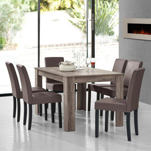 Eetkamerset eethoek 7-delig set tafel en stoelen - 24 varianten