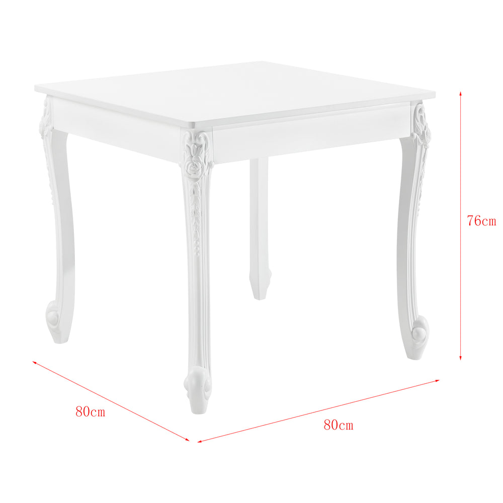 Table de Salle à Manger Lüneburg Blanc [en.casa]
