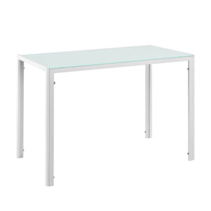Eetkamerset eethoek Porvoo 5-delig gehard glas tafel met stoelen - verschillende kleuren