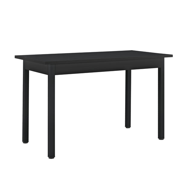 [en.casa] Table de Salle à Manger avec 4 Chaises Table à Manger Table de Cuisine MDF - Feuille de Placage Acier Revêtu par Poudre et Polyester Confortable pour 4 Personnes 120x60x75cm