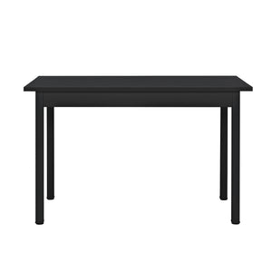 [en.casa] Table de Salle à Manger avec 4 Chaises Table à Manger Table de Cuisine MDF - Feuille de Placage Acier Revêtu par Poudre et Polyester Confortable pour 4 Personnes 120x60x75cm