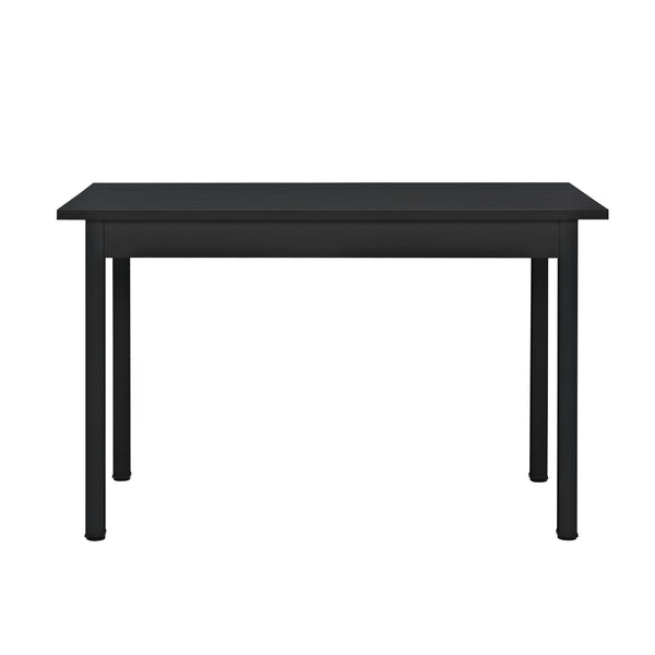 [en.casa] Table de Salle à Manger avec 4 Chaises Table à Manger Table de Cuisine MDF - Feuille de Placage Acier Revêtu par Poudre et Polyester Confortable pour 4 Personnes 120x60x75cm