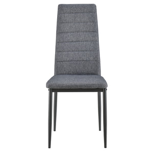 [en.casa] Table de Salle à Manger avec 4 Chaises Table à Manger Table de Cuisine MDF - Feuille de Placage Acier Revêtu par Poudre et Polyester Confortable pour 4 Personnes 120x60x75cm