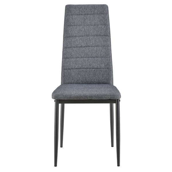[en.casa] Table de Salle à Manger avec 4 Chaises Table à Manger Table de Cuisine MDF - Feuille de Placage Acier Revêtu par Poudre et Polyester Confortable pour 4 Personnes 120x60x75cm