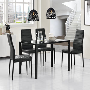 Eettafel Porvoo gehard glas 8 mm 105x60x75 cm - verschillende kleuren