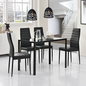 Eettafel Porvoo gehard glas 8 mm 105x60x75 cm - verschillende kleuren