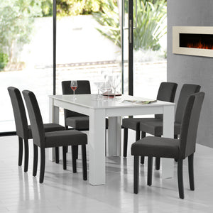 Eetkamerset eethoek Nora 7-delig tafel met 6 stoelen - 4 varianten