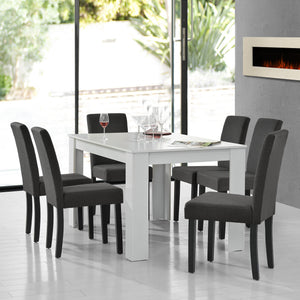Eetkamerset eethoek Nora 7-delig tafel met 6 stoelen - 4 varianten