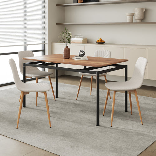 Eetkamerset Hemnes en Köfering 5-delig [en.casa]