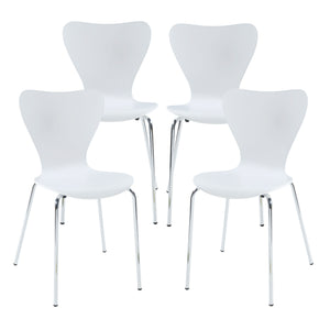 Eetkamerstoel Essunga 80x48x45,5 cm set van 4 [en.casa]