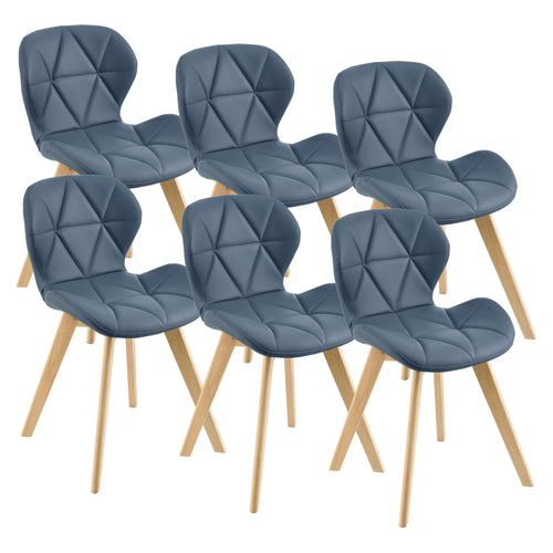 Chaise de salle à manger Älmhult lot de 6 78x47x52 cm similicuir différentes couleurs [en.casa] - premiumXL