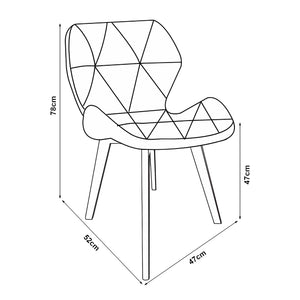 Lot de 6 chaises de salle à manger Älmhult 78 x 47 x 52 cm [en.casa]