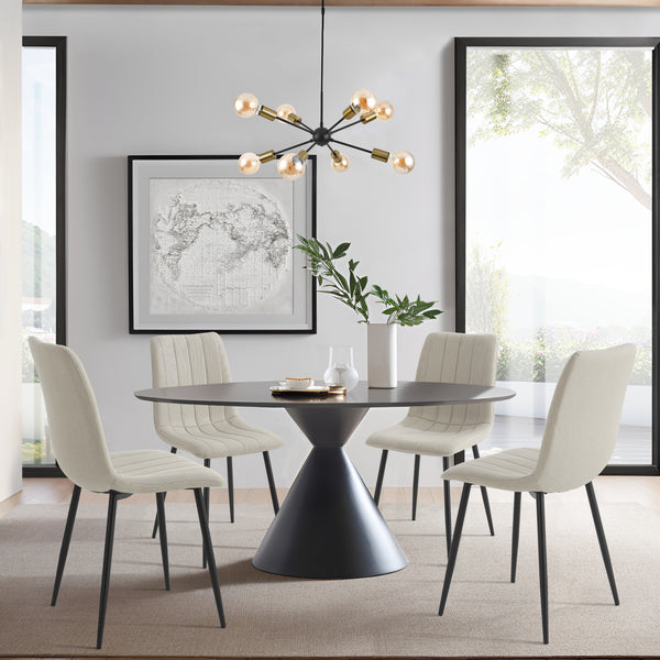 Eetkamerstoel set van 4 Elsern 89x43x52 cm [en.casa]