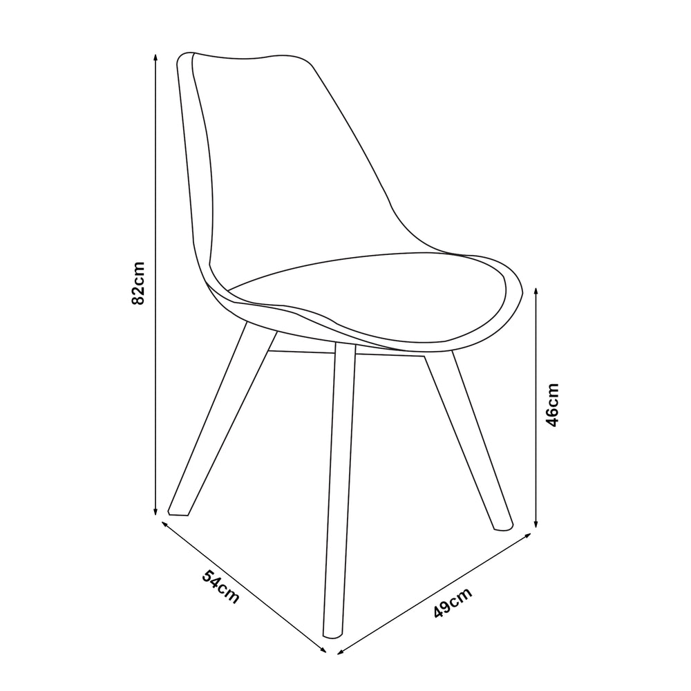 Lot de 2 chaises de salle à manger Fläten [en.casa] 