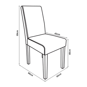 Lot de 6 chaises de salle à manger Hamburg similicuir [en.casa] 
