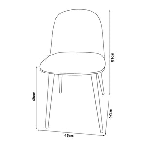 [en.casa] Eetkamerstoel set van 2 Kangasala 81x45x52 cm - 3 varianten