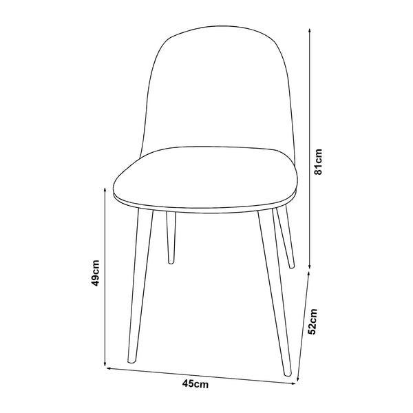 [en.casa] Eetkamerstoel set van 2 Kangasala 81x45x52 cm - 3 varianten