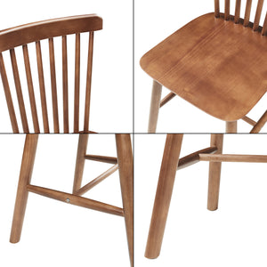 Lot de 2 chaises de salle à manger Karmoy bois d'hévéa 89 x 46 x 52 cm [en.casa]